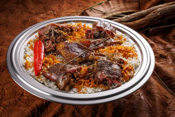 ربع ذبيحة تيس حنيذ مدخن