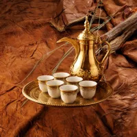 دلة قهوة وسط
